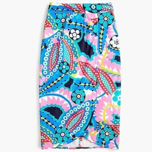 NWT J.Crew Tie-back Tulip Skirt in Ratti® Kaleidoscope Floral Size 6